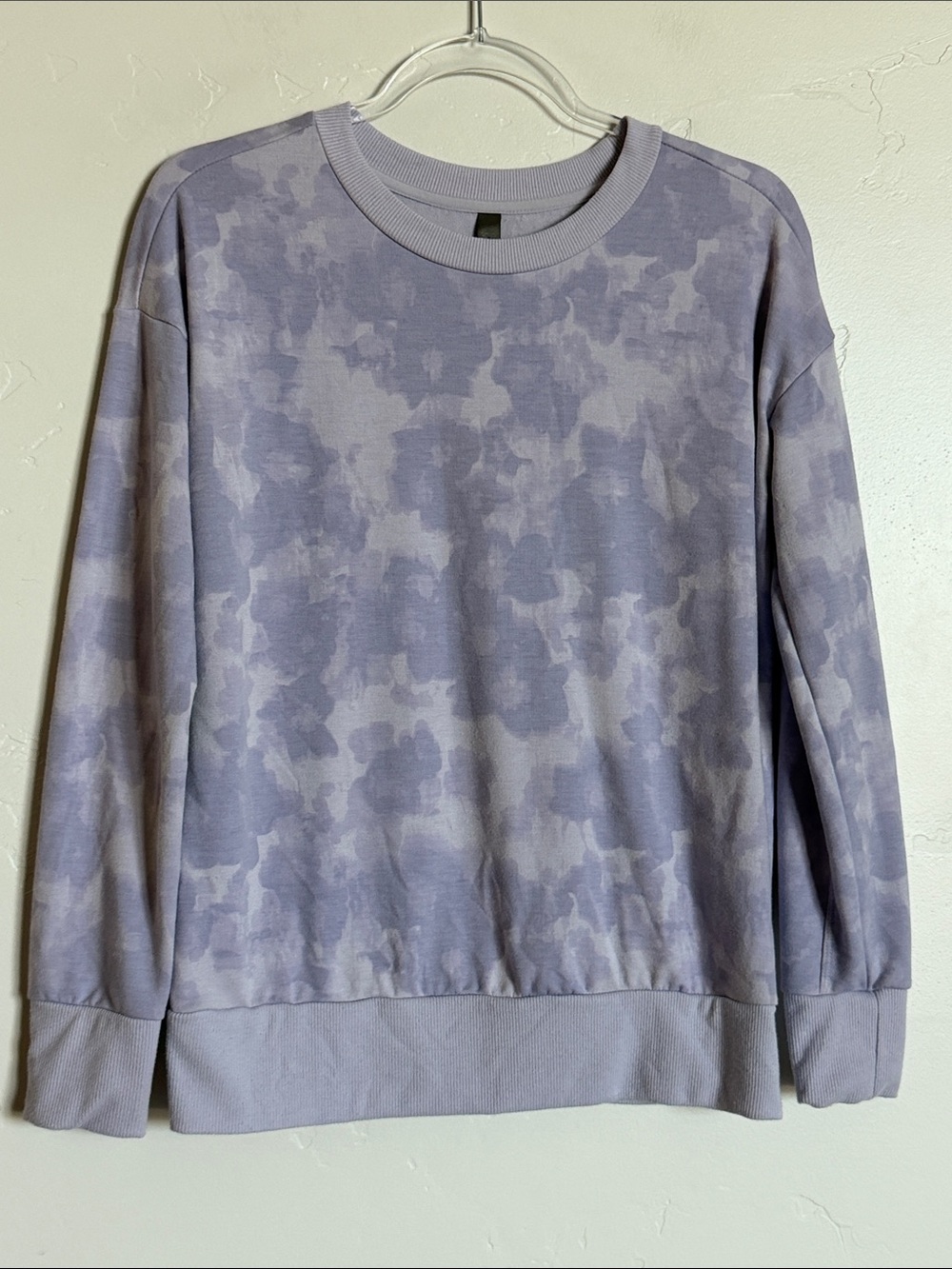 Mondetta Lavender Camouflage Crewneck Sweater